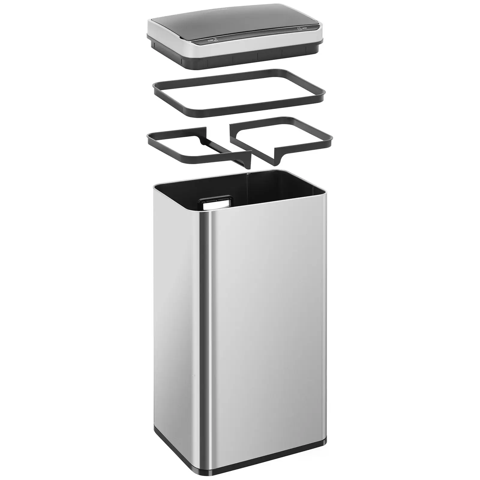 Poubelle automatique double - 70 l - Rectangulaire (Portée max. du détecteur de mouvement: 20 cm)