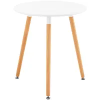 Tavolo rotondo - Design moderno - Ø 60 cm - Bianco