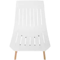 Sedie in polipropilene - Set da 2 - Fino a 150 kg - Superficie di seduta 50 x 47 cm - Bianco