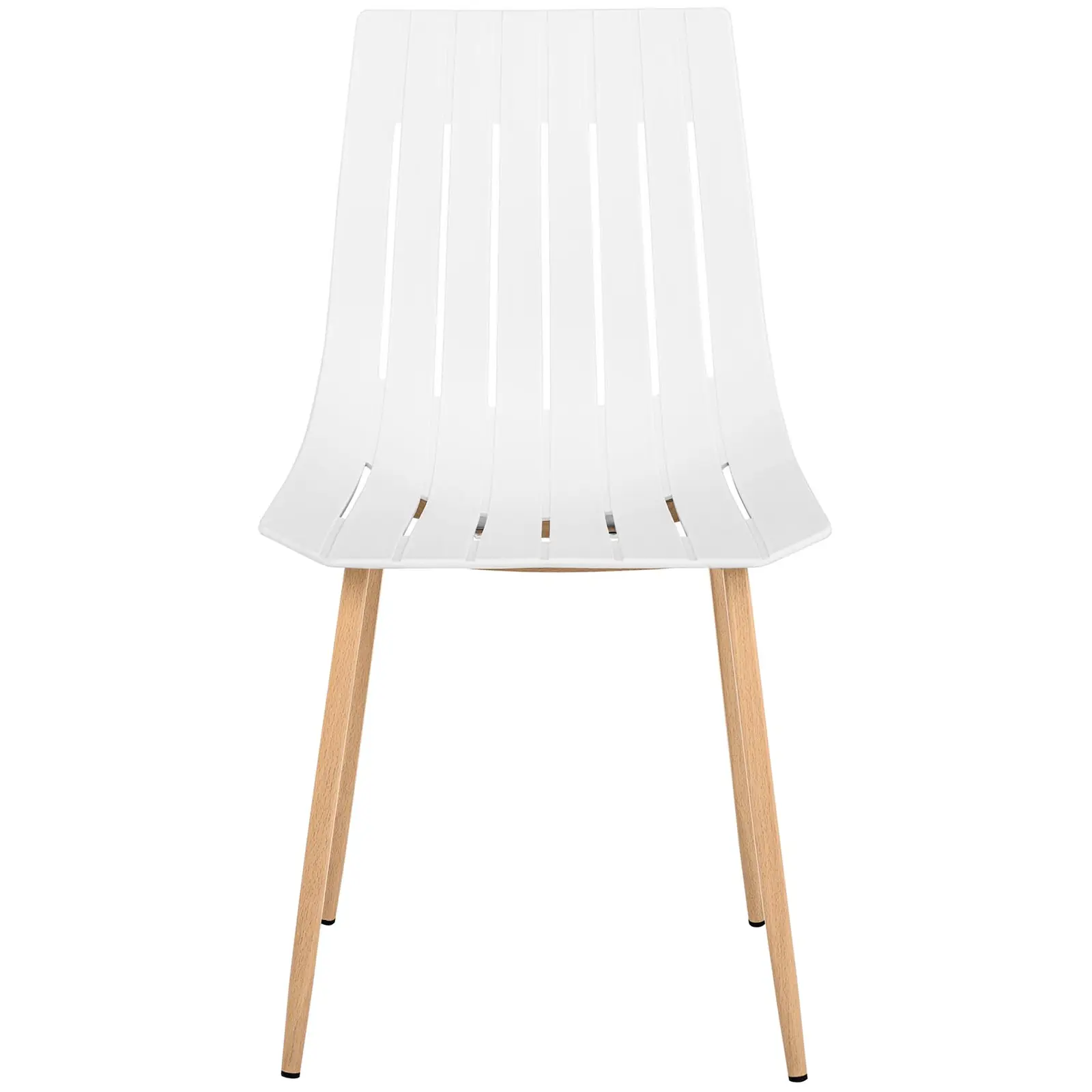 Chaise - Lot de 2 - 150 kg max. - Surface d'assise de 50 x 47 cm - Coloris blanc