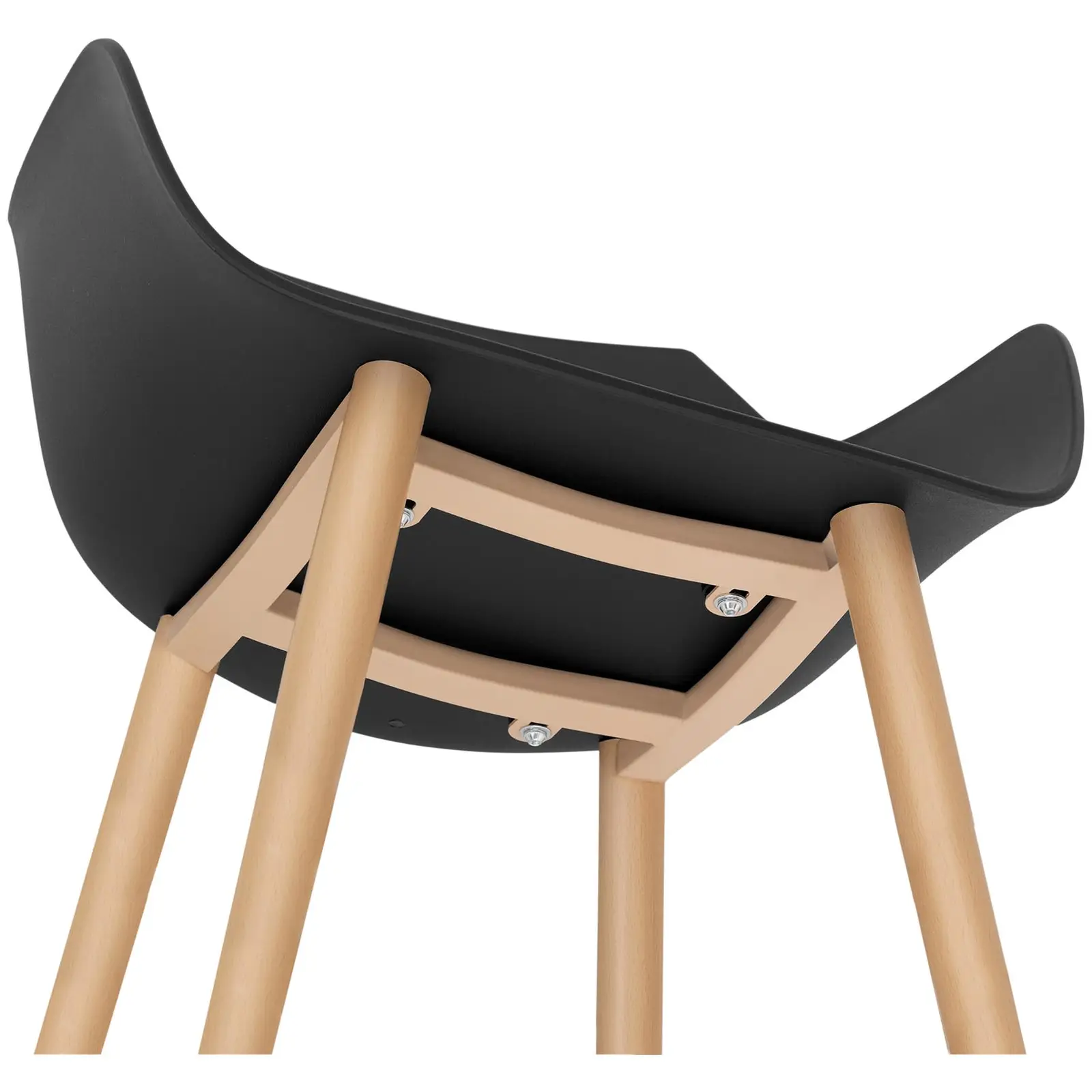 Židle - 2dílná sada - až 150 kg - sedák 43 x 40 cm - černá