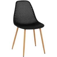 Стол - комплект от 4 места - до 150 кг - седалка 40 x 46 см - черен