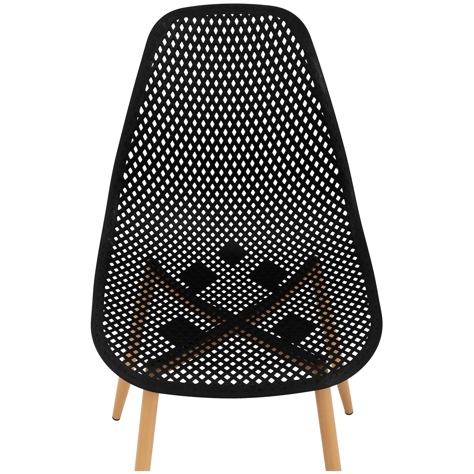 Židle - 4dílná sada - až 150 kg - sedák 40 x 46 cm - černá