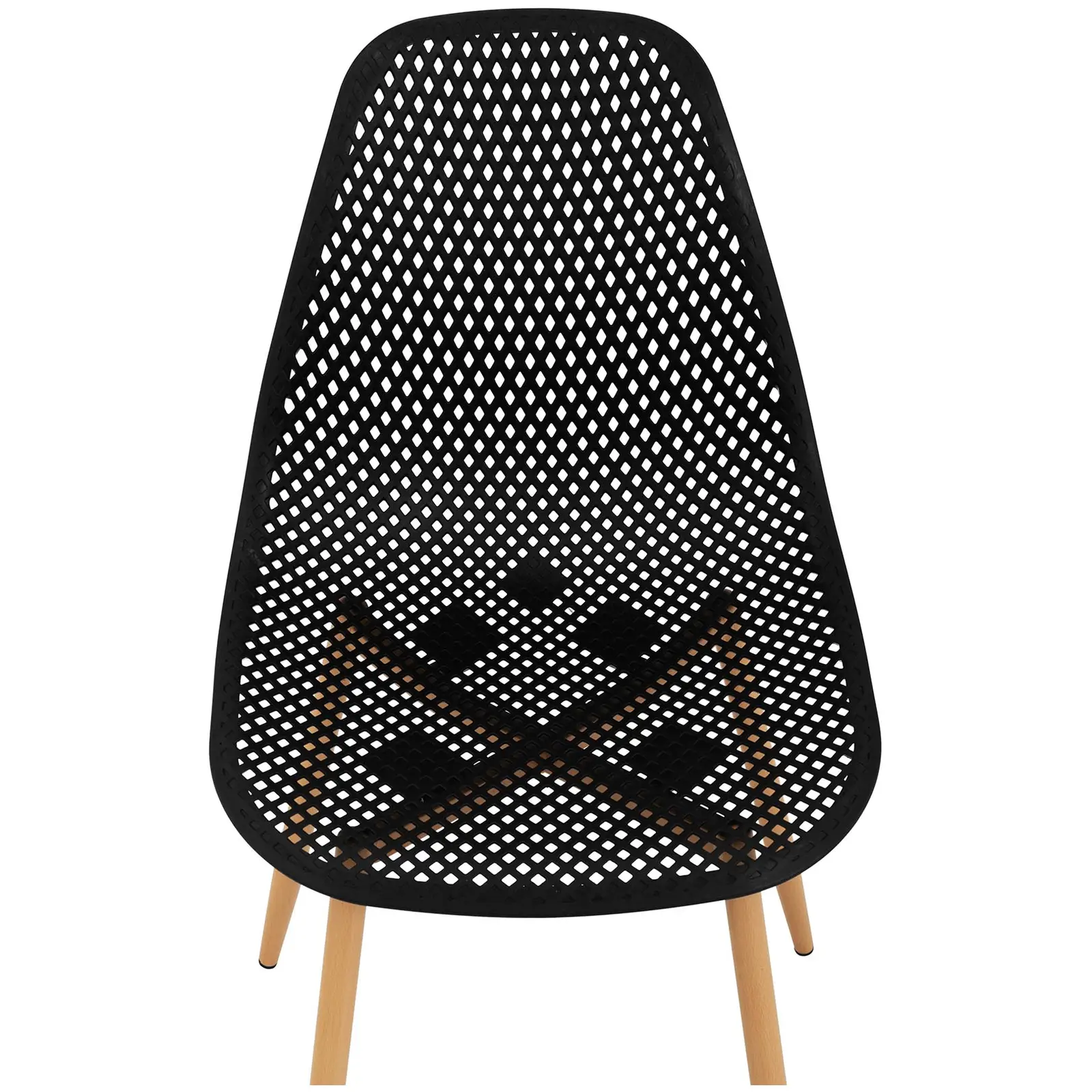 Židle - 4dílná sada - až 150 kg - sedák 40 x 46 cm - černá (Barva: Černá)