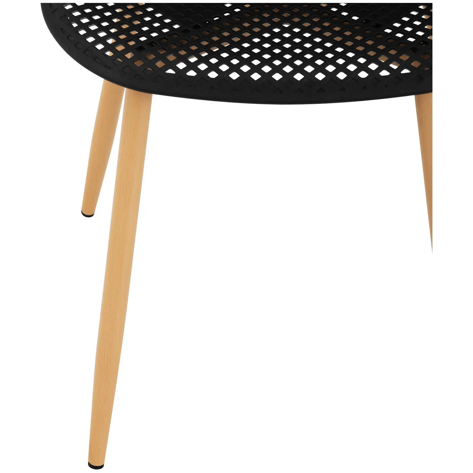 Židle - 4dílná sada - až 150 kg - sedák 40 x 46 cm - černá (Minimální výška sezení [cm]: 46)