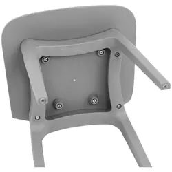 Silla - set de 2 - hasta 150 kg - superficie de sentado 44 x 41 cm - gris
