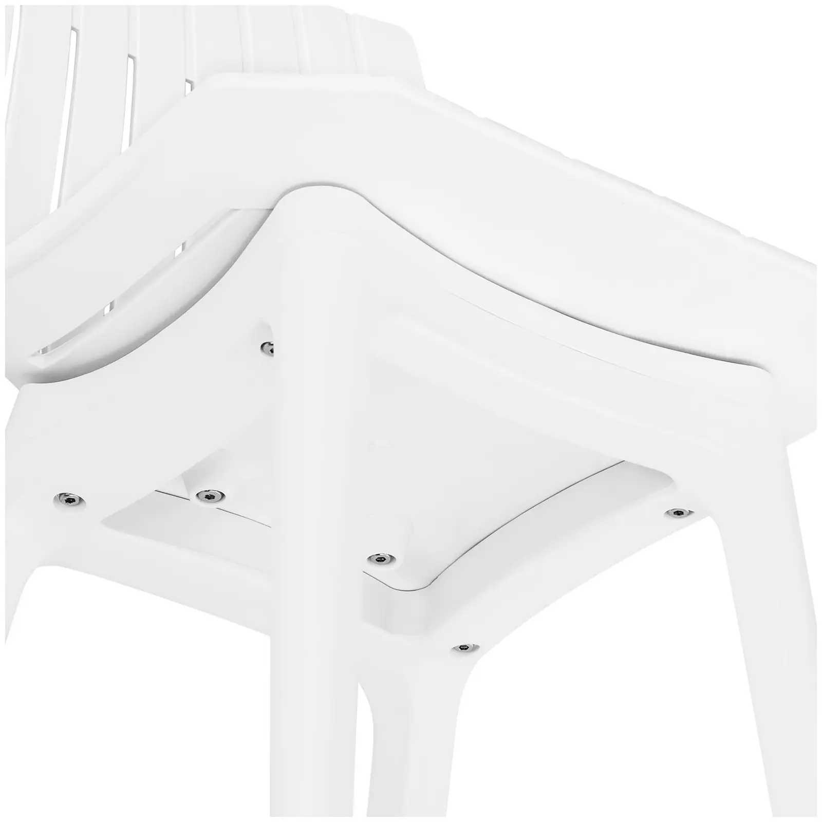 Tuoli - 2 sarja - enintään 150 kg - istuin 47 x 42 cm - valkoinen
