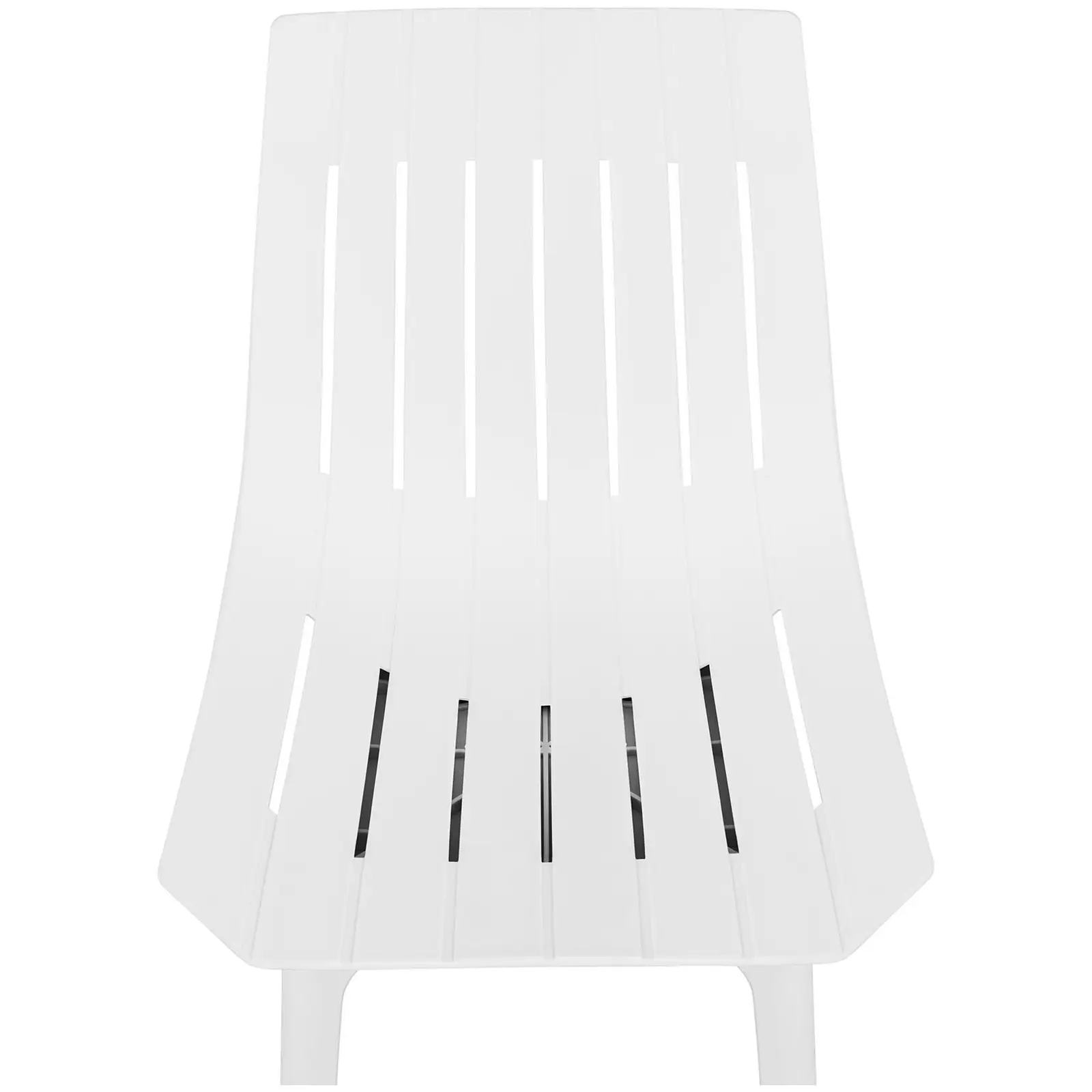 Sedie in polipropilene - Set da 2 - Fino a 150 kg - Superficie di seduta 47 x 42 cm - Bianco