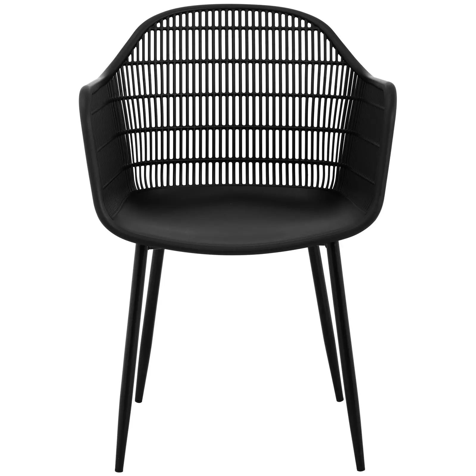 Židle - 2dílná sada - až 150 kg - sedák 45 x 44 cm - černá