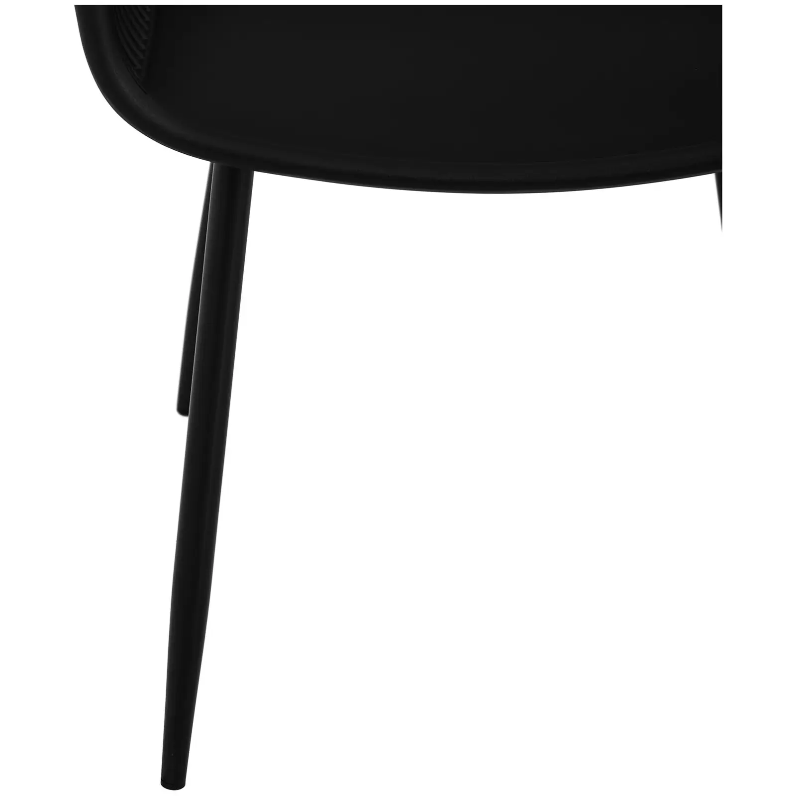 Židle - 2dílná sada - až 150 kg - sedák 45 x 44 cm - černá (Opěradlo: Ano)