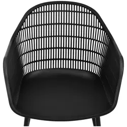 Silla - set de 2 - hasta 150 kg - asiento de 45 x 44 cm - negra