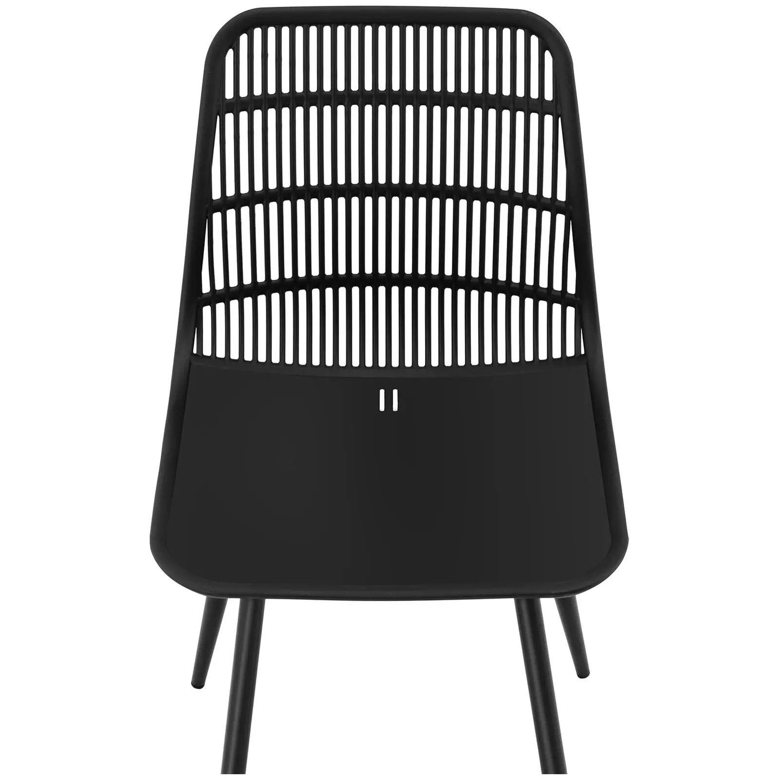 Židle - 4dílná sada - až 150 kg - sedák 46,5 x 45,5 cm - černá (Šířka sedáku: 46 cm)
