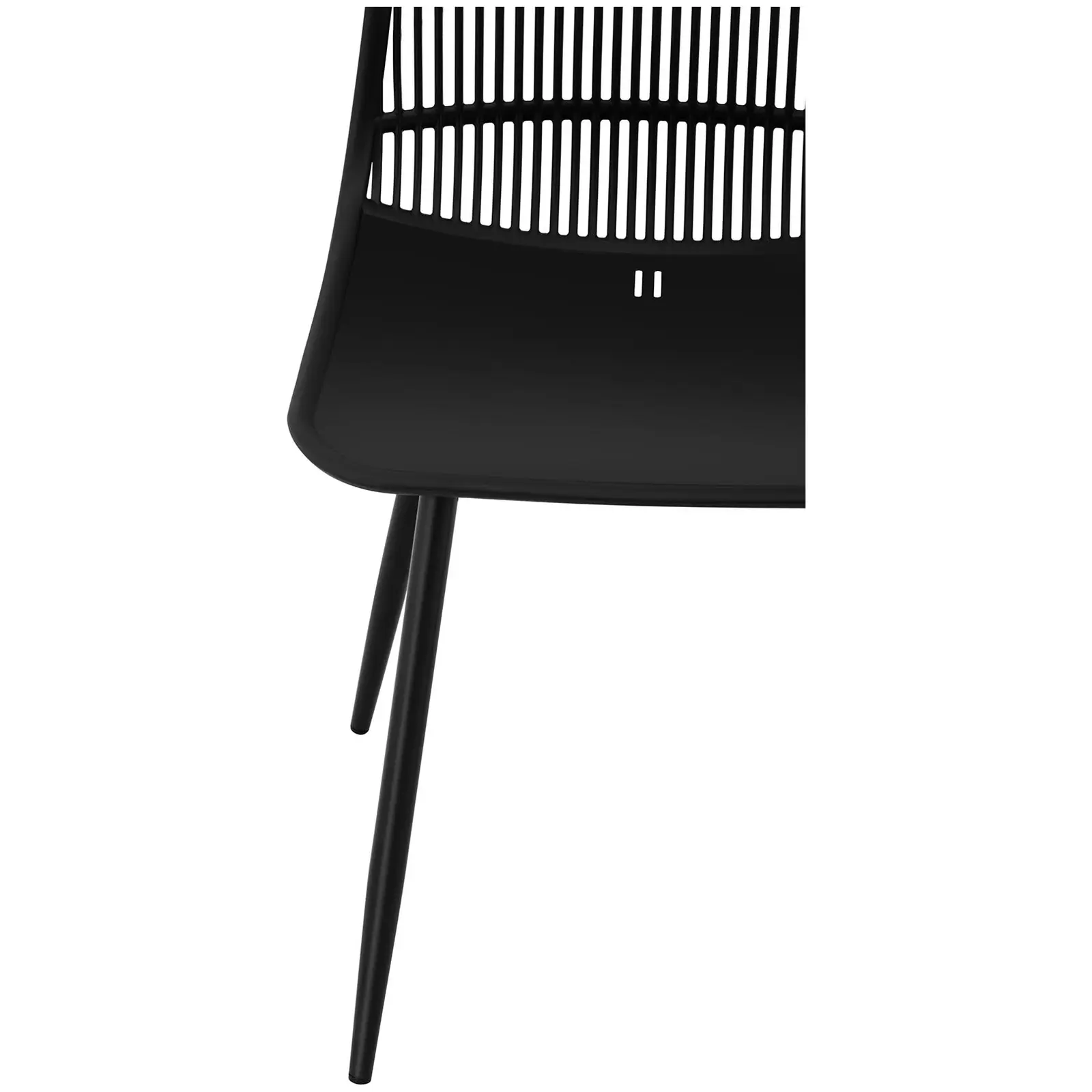 Židle - 4dílná sada - až 150 kg - sedák 46,5 x 45,5 cm - černá (Opěradlo: Ano)