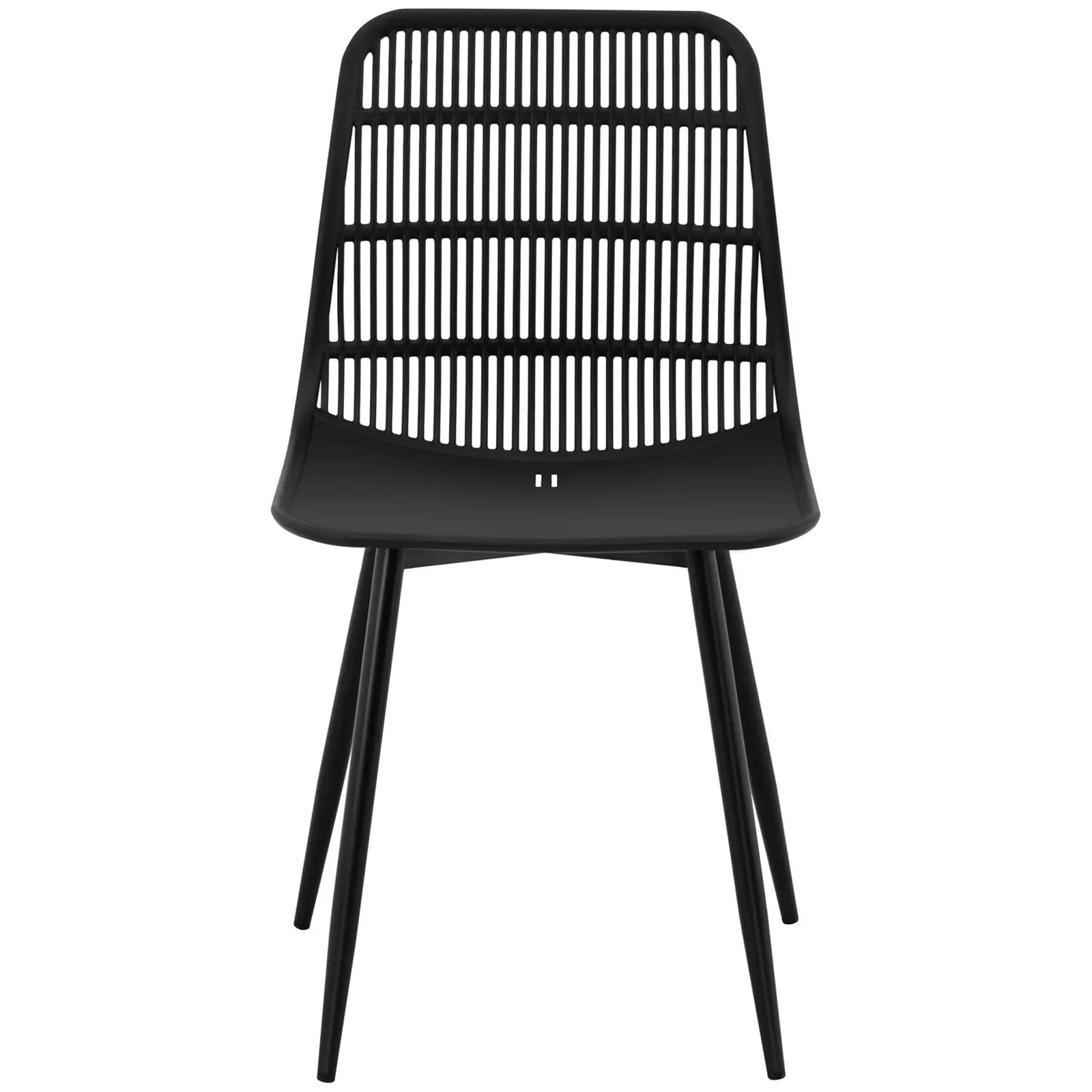 Židle - 4dílná sada - až 150 kg - sedák 46,5 x 45,5 cm - černá (Barva: Černá)