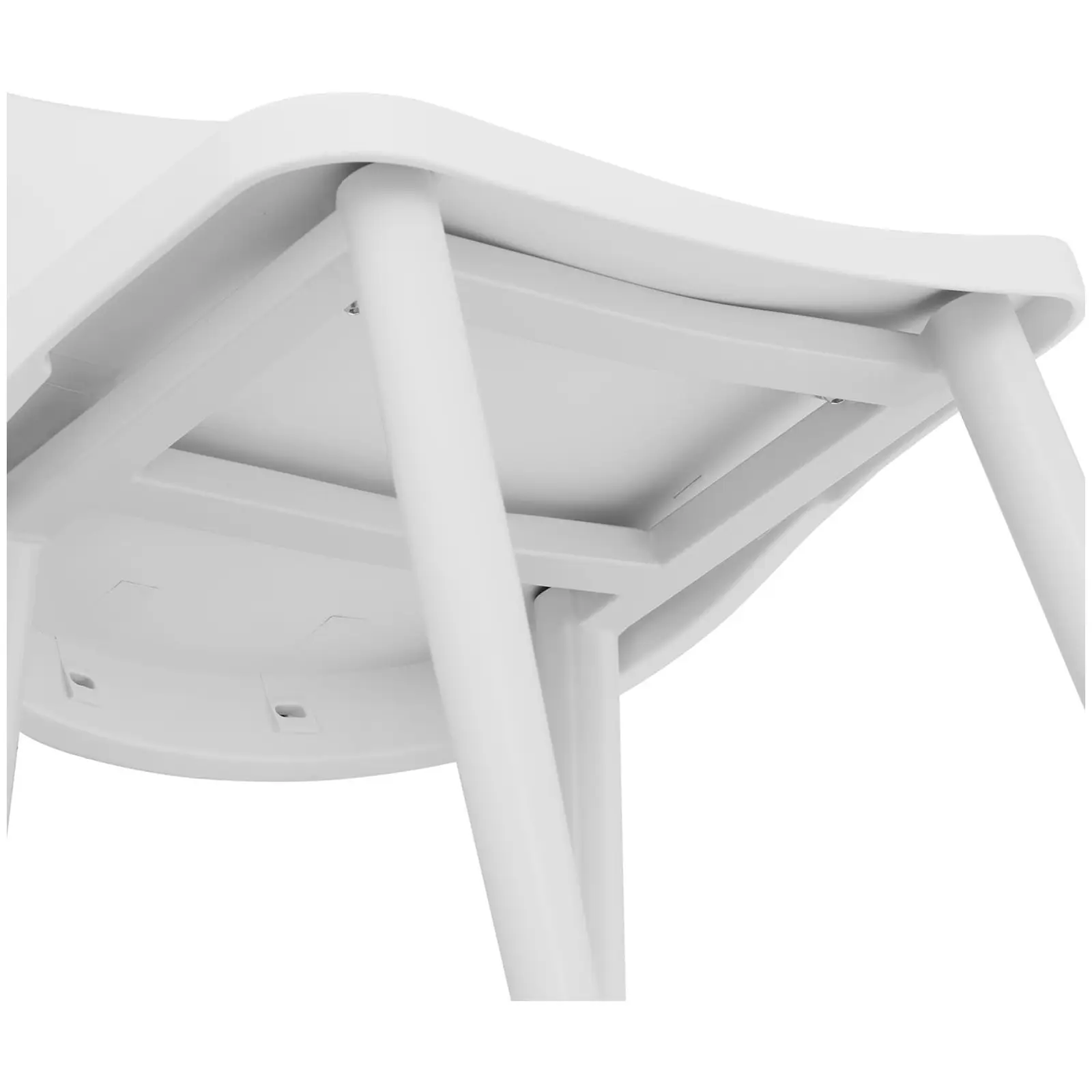 Silla - set de 2 - hasta 150 kg - asiento de 56 x 46,5 cm - negra/blanca