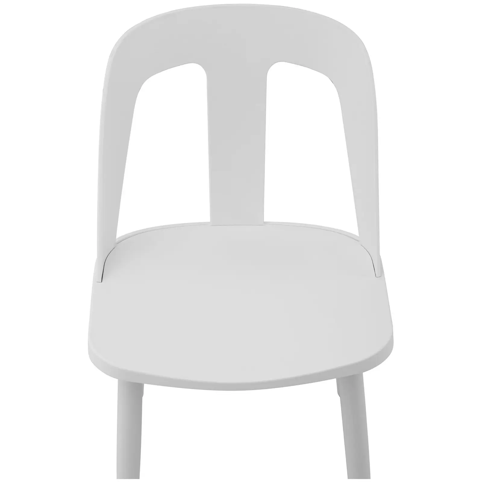 Sedie in polipropilene - Set da 2 - Fino a 150 kg - Seduta 56 x 46,5 cm - Bianche-Nere