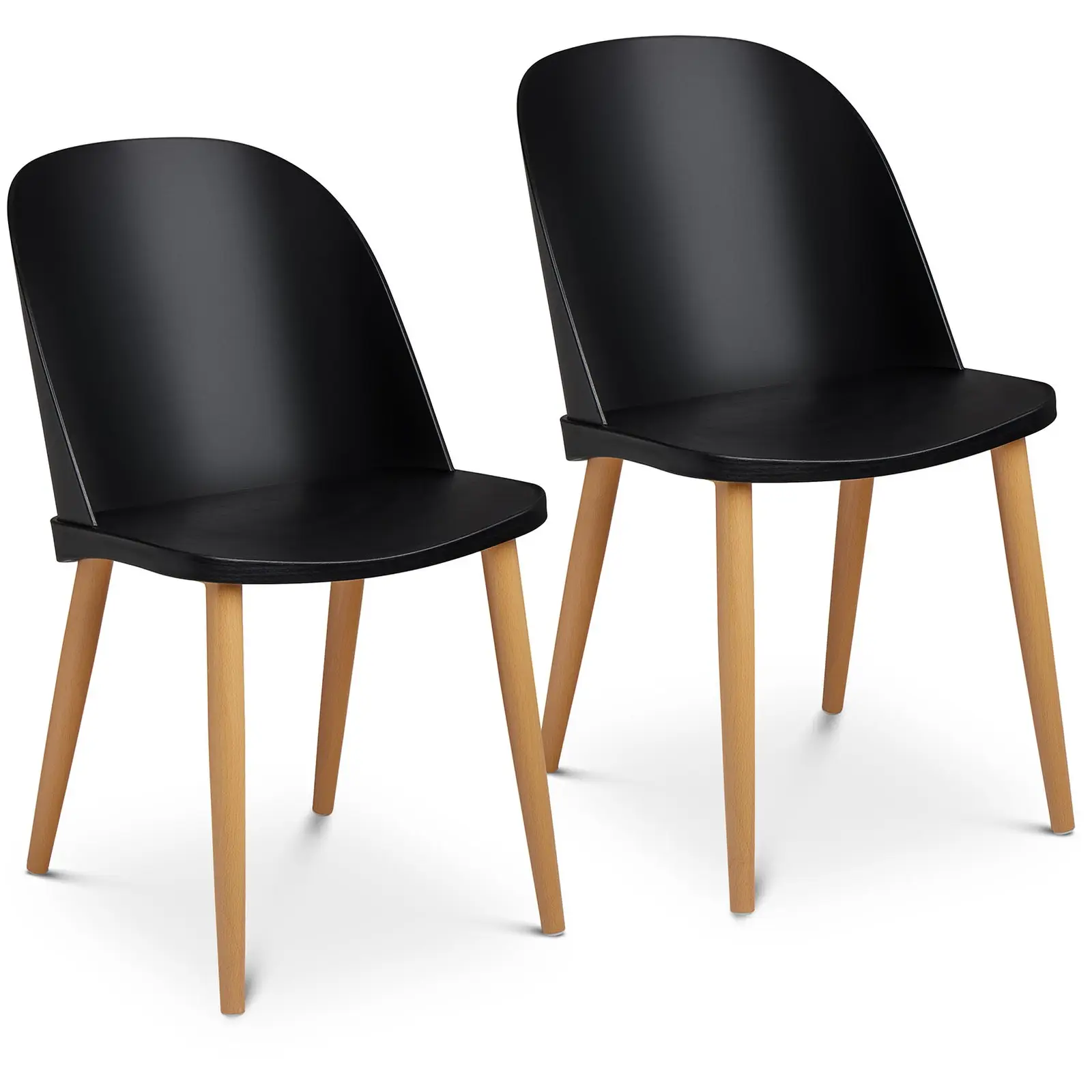 Levně Židle 2dílná sada až 150 kg sedák 43,5 x 43 cm černá transparentní opěrka - Konferenční židle Fromm & Starck