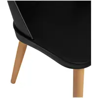 B-zboží Židle - 2dílná sada - až 150 kg - sedák 43,5 x 43 cm - černá - transparentní opěrka