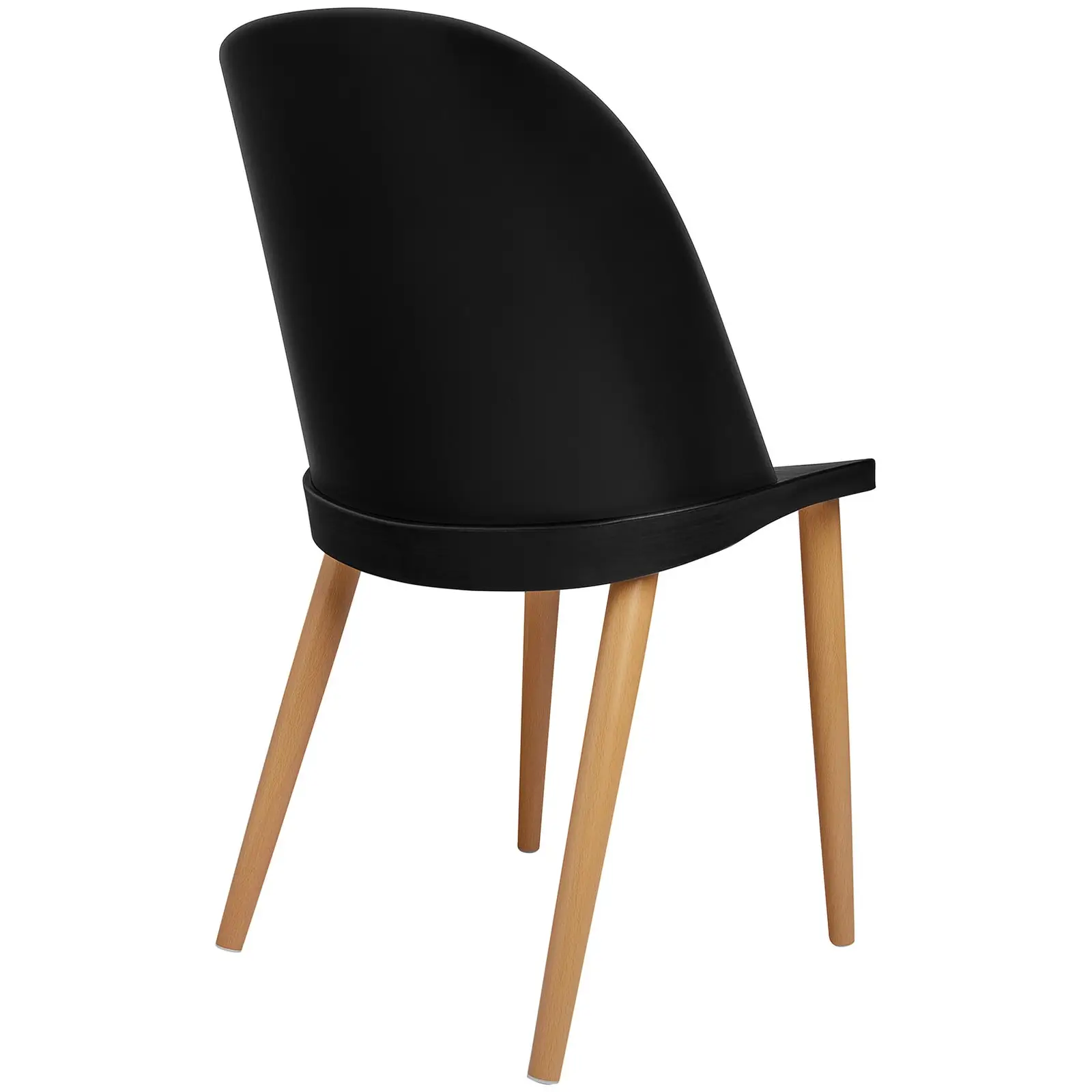 Outlet Krzesło - czarne - do 150 kg - 2 szt.