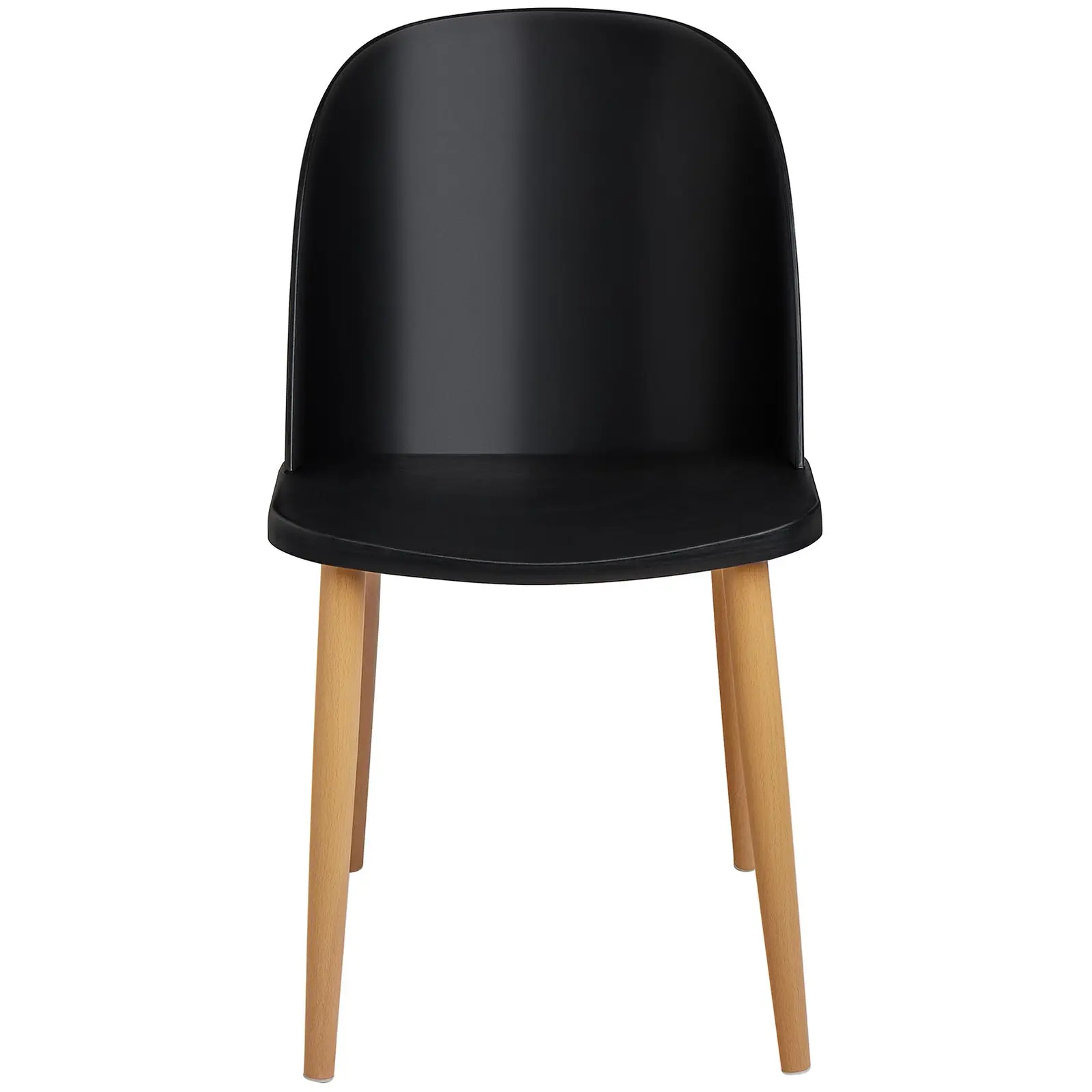 Outlet Krzesło - czarne - do 150 kg - 2 szt.