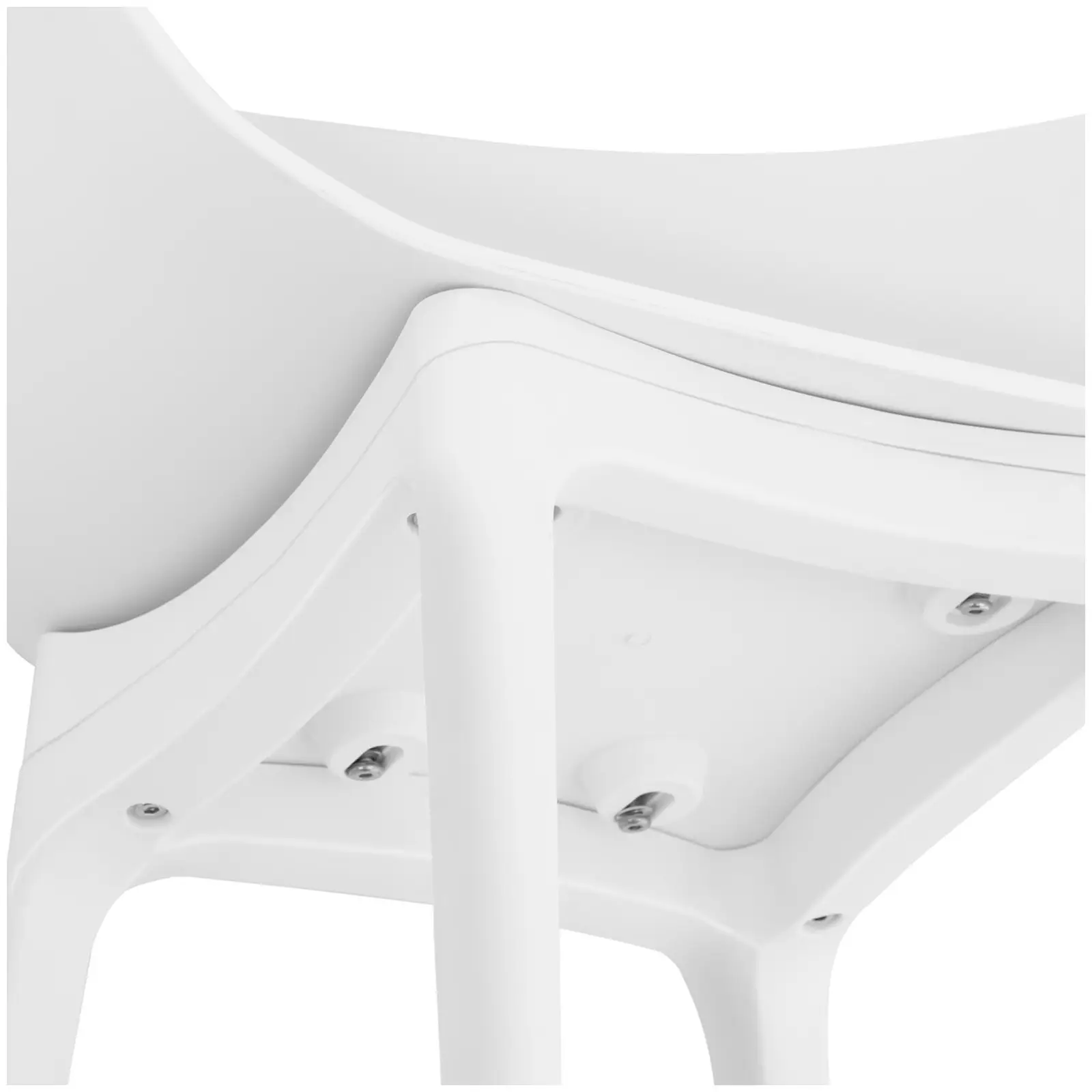 B-Ware Stuhl - 2er Set - bis 150 kg - Sitzfläche 60 x 44 cm - weiß