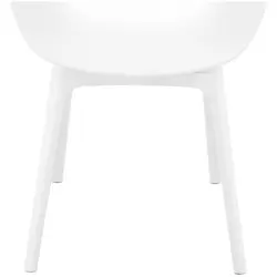 Chaise - Lot de 2 - 150 kg max. - Surface d'assise de 60 x 44 cm - Coloris blanc