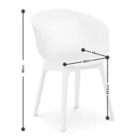 Stuhl - 2er Set - bis 150 kg - Sitzfläche 60 x 44 cm - weiß