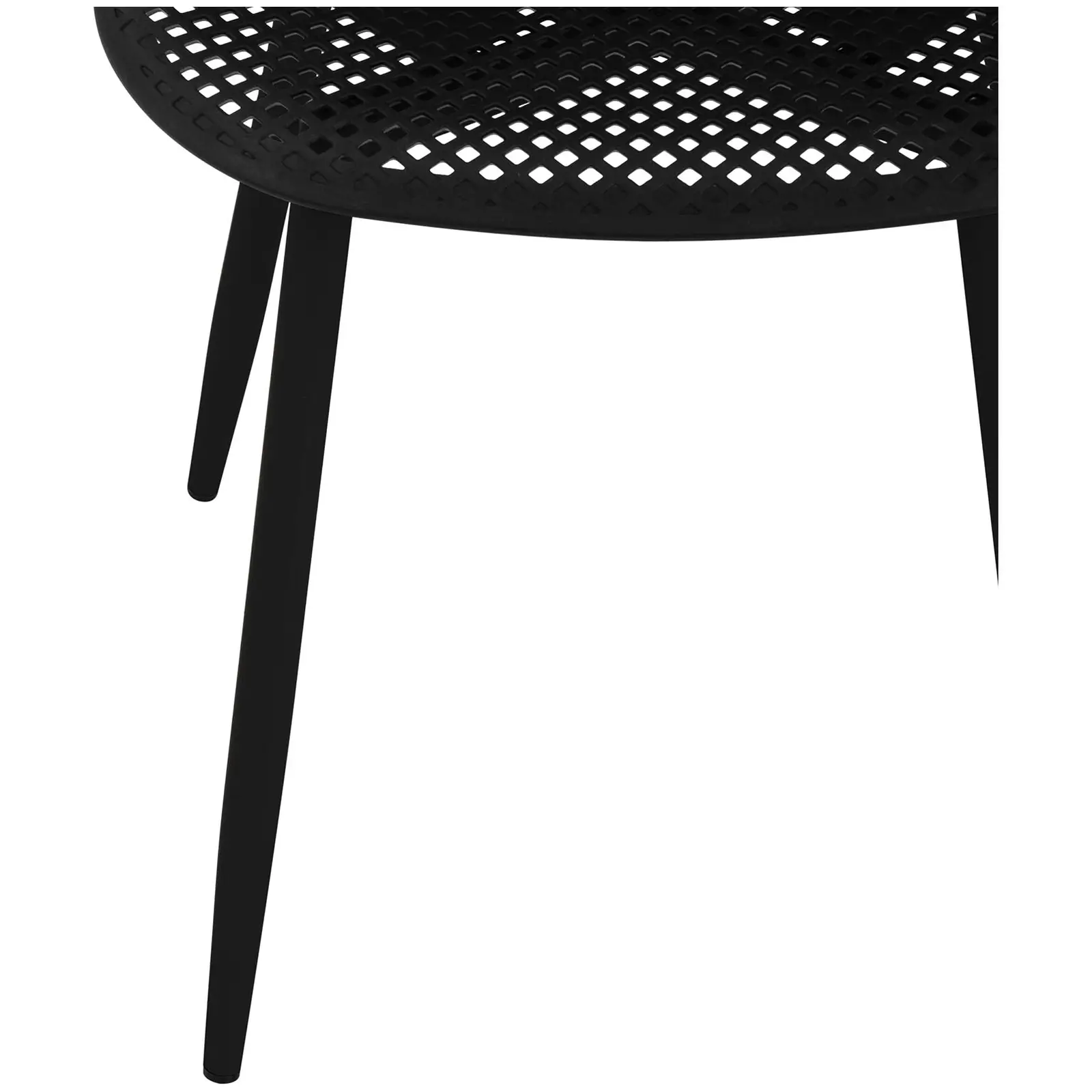 Židle - 4dílná sada - až 150 kg - sedák 52 x 46,5 cm - černá (Minimální výška sezení [cm]: 46.5)