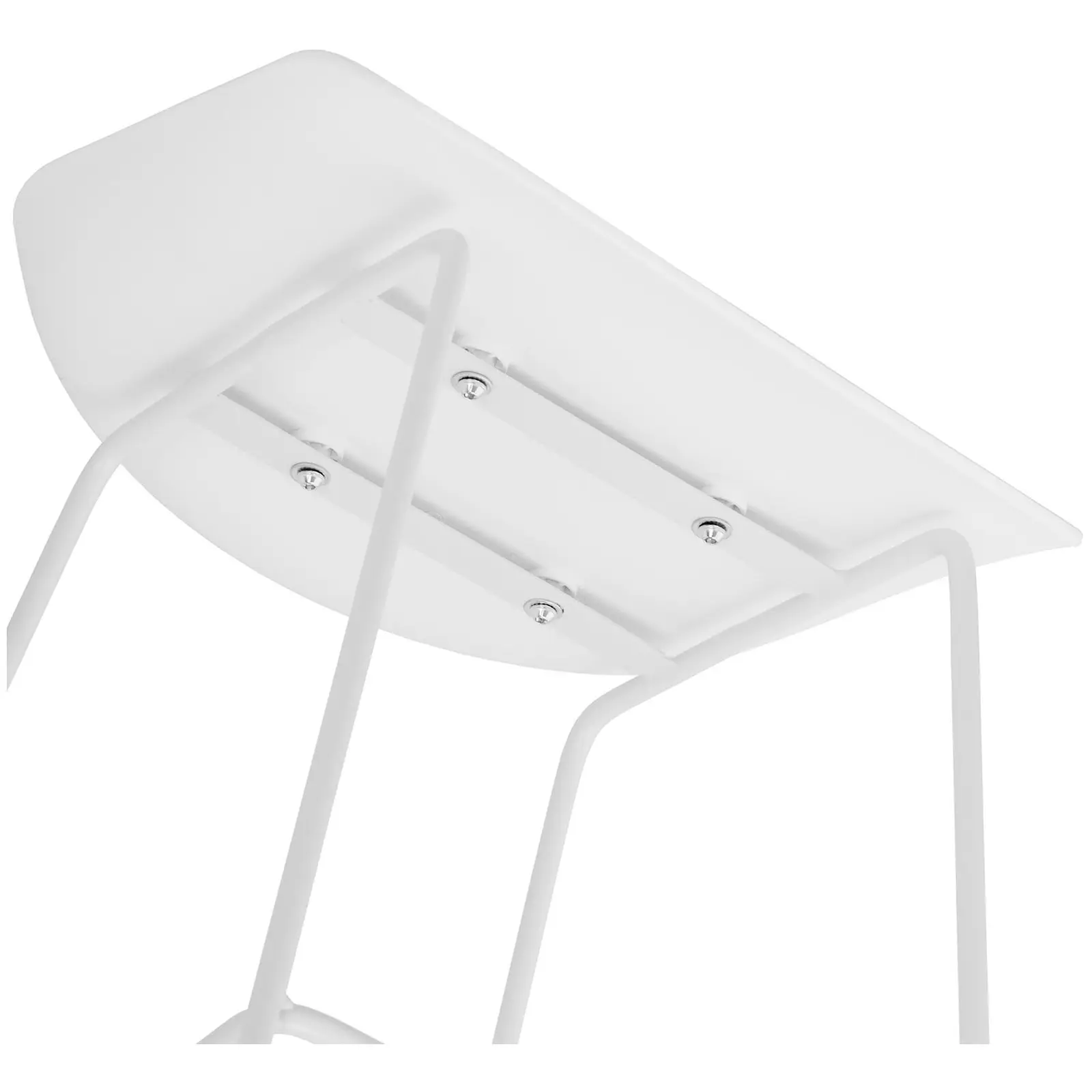 Barová stolička - 4dílná sada - až 150 kg - sedák 38 x 36 cm - bílá