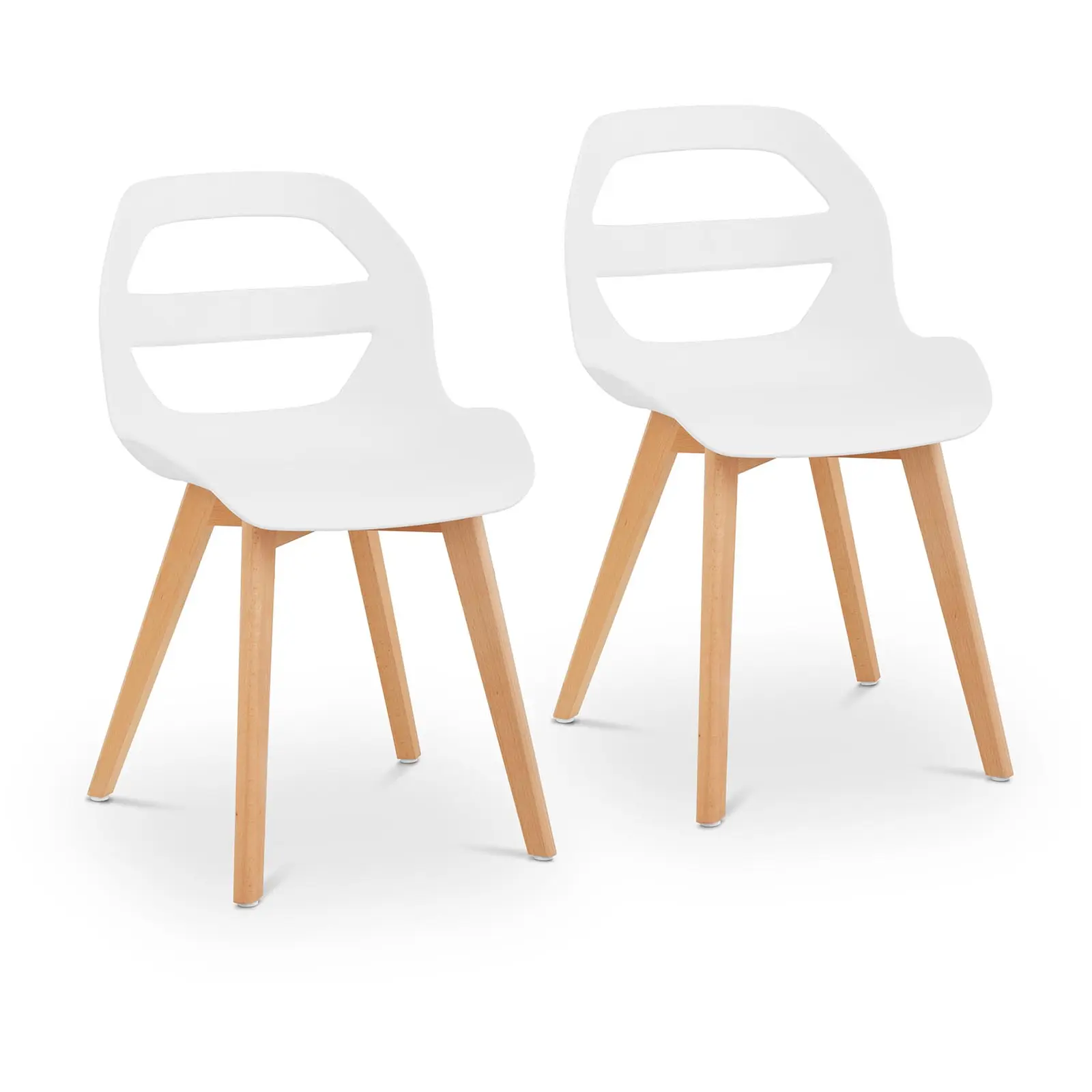 Chair - set of 2 - up to 150 kg - seat 40 x 38 cm - white