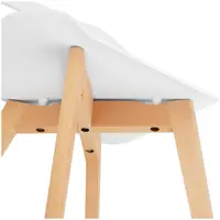 Židle - 2dílná sada - až 150 kg - sedák 40 x 38 cm - bílá