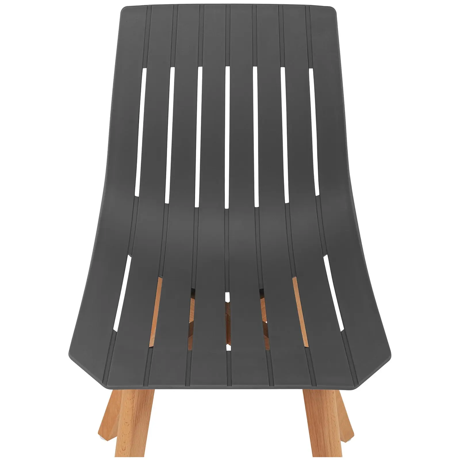 Chaise - Lot de 2 - 150 kg max. - Surface d'assise de 50 x 47 cm - Coloris gris (Largeur du siège: 47 cm)