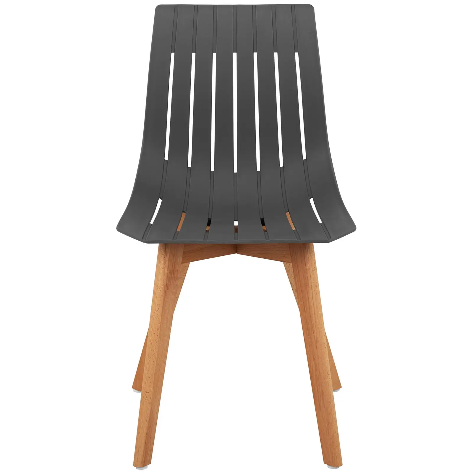 Chaise - Lot de 2 - 150 kg max. - Surface d'assise de 50 x 47 cm - Coloris gris (Matériau(x): Plastique)