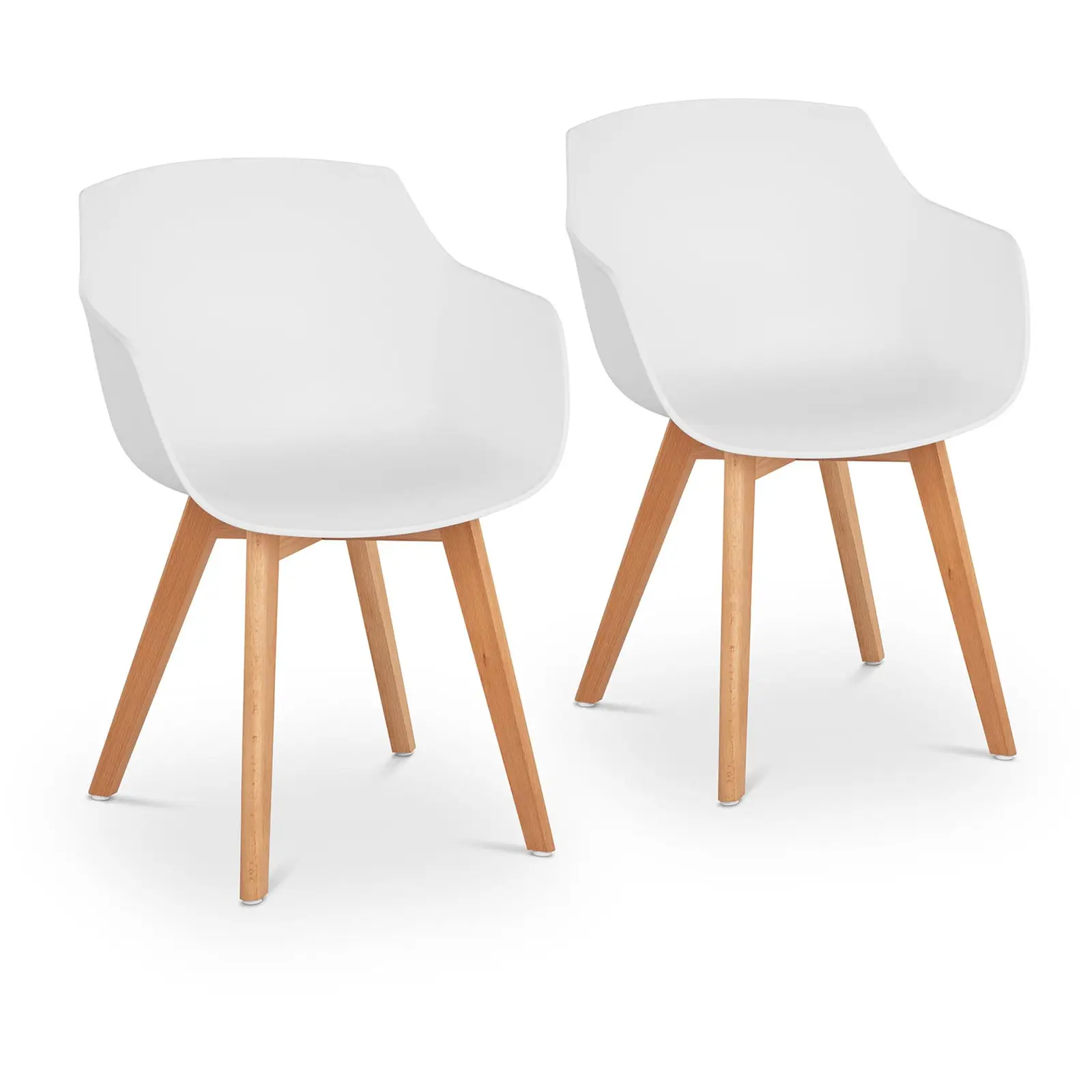 Silla - set de 2 - hasta 150 kg - superficie de sentado 41 x 40 cm - blanca