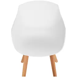Chaise - Lot de 2 - 150 kg max. - Surface d'assise de 41 x 40 cm - Coloris blanc