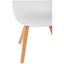 Silla - set de 2 - hasta 150 kg - superficie de sentado 41 x 40 cm - blanca