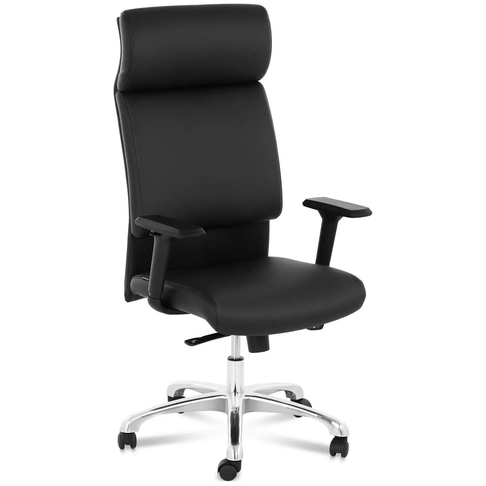 Irodai szék - főnöki szék - műbőr - króm - fejtámla - 150 kg