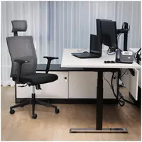 Офис стол - мрежеста облегалка - облегалка за глава - 150 кг