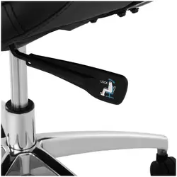 Silla de escritorio - silla de dirección - cuero sintético - cromo - 150 kg