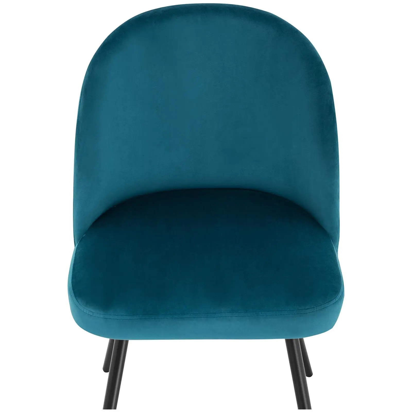 Chaise en tissu - Lot de 2 - 150 kg max. - Surface d'assise de 48 x 41,5 cm - Coloris turquoise