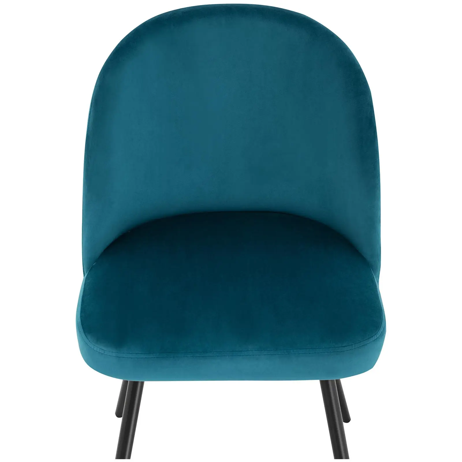 Cushioned Chair - set of 2 - up to 150 kg - seat 48 x 41.5 cm - turquoise