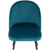 Cushioned Chair - set of 2 - up to 150 kg - seat 48 x 41.5 cm - turquoise