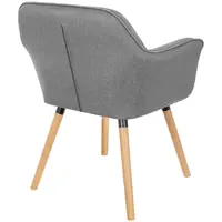 Sedia in legno imbottita - Fino a 150 kg - Superficie di seduta di 40 x 38,5 cm - Grigio
