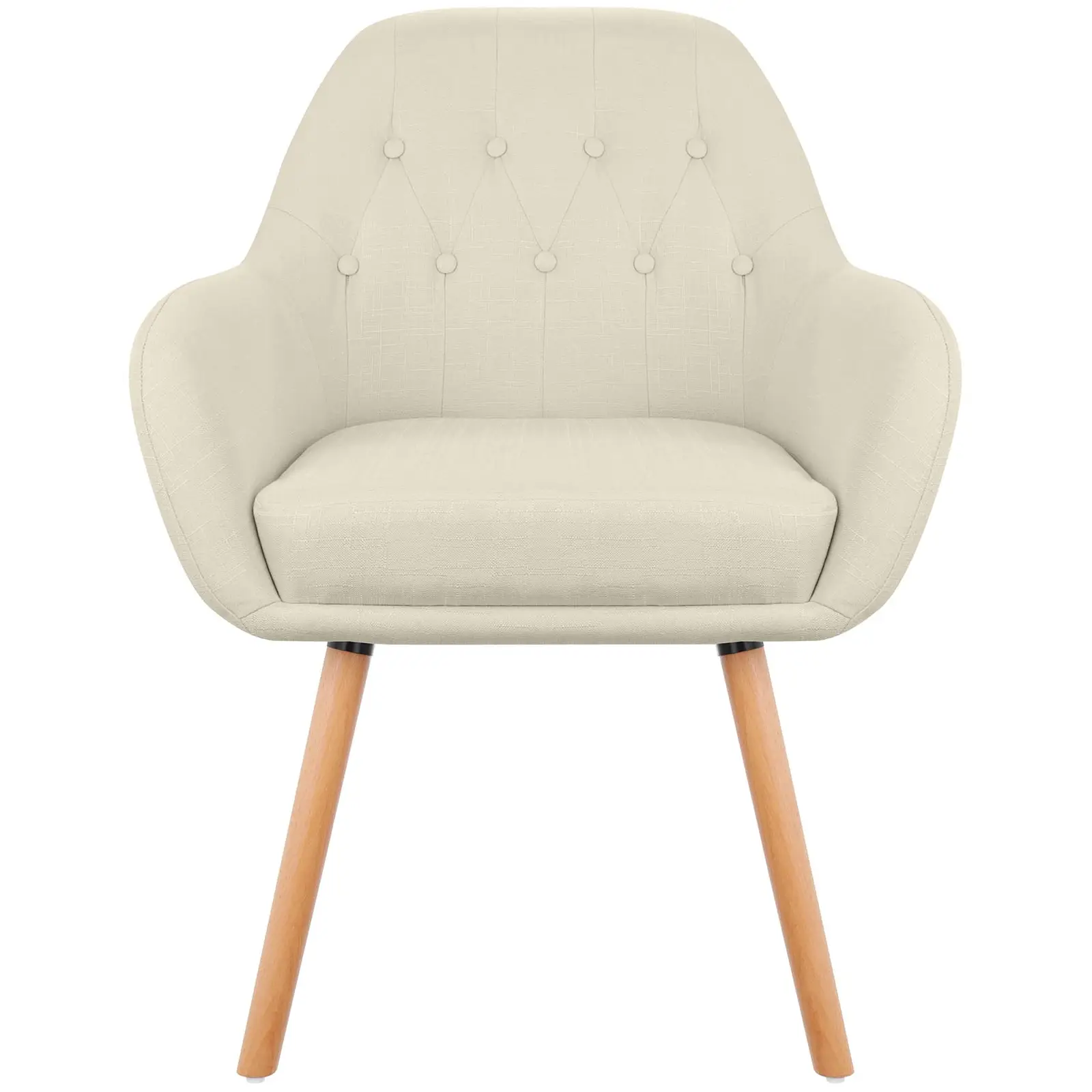 Chaise en tissu - 150 kg max. - Surface d'assise de 45 x 42 cm - Coloris beige