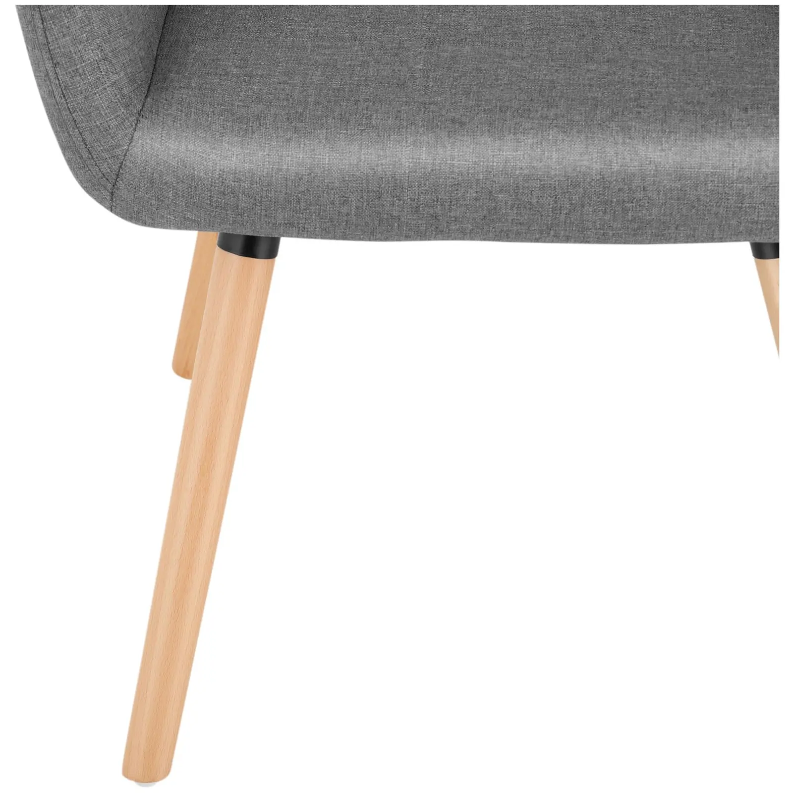 Sedia in legno imbottita - Fino a 160 kg - Superficie di seduta 42 x 47 cm - Grigia