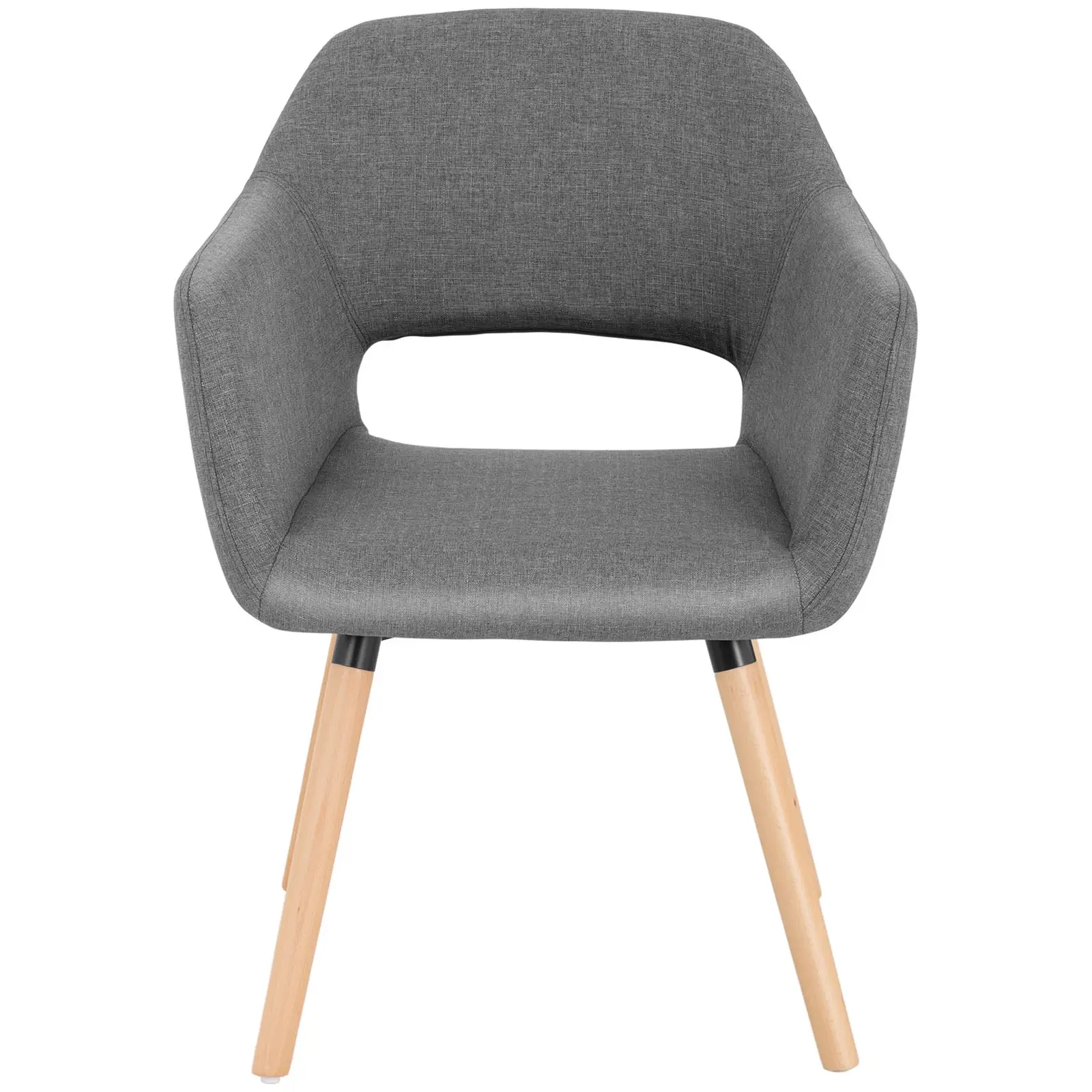 Chaise en tissu - 160 kg max. - Surface d'assise de 42 x 47 cm - Coloris gris