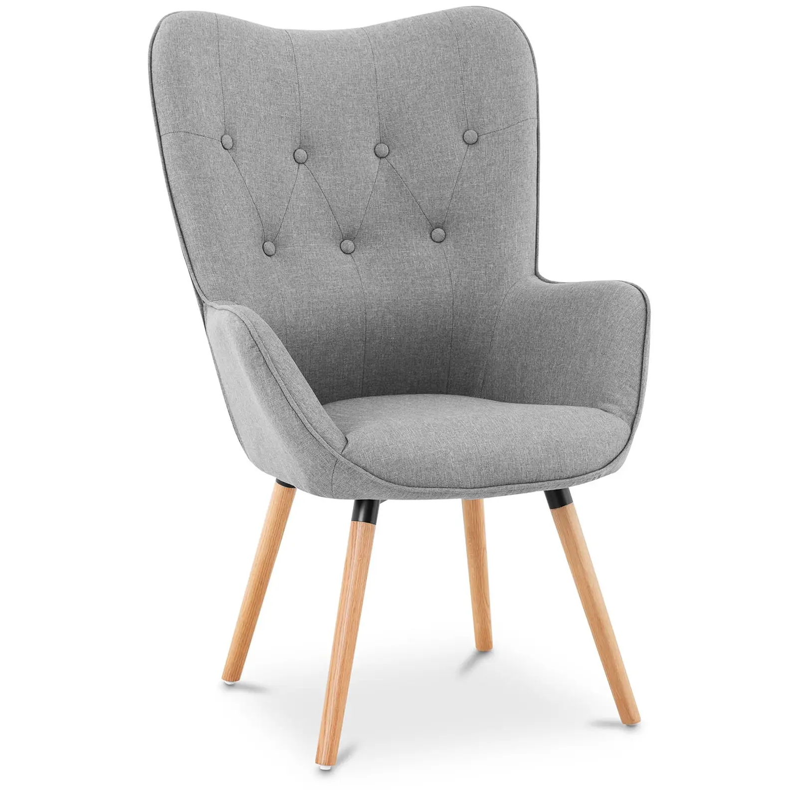 Stolica s jastucima - do 160 kg - sjedalo 43 x 49 cm - siva