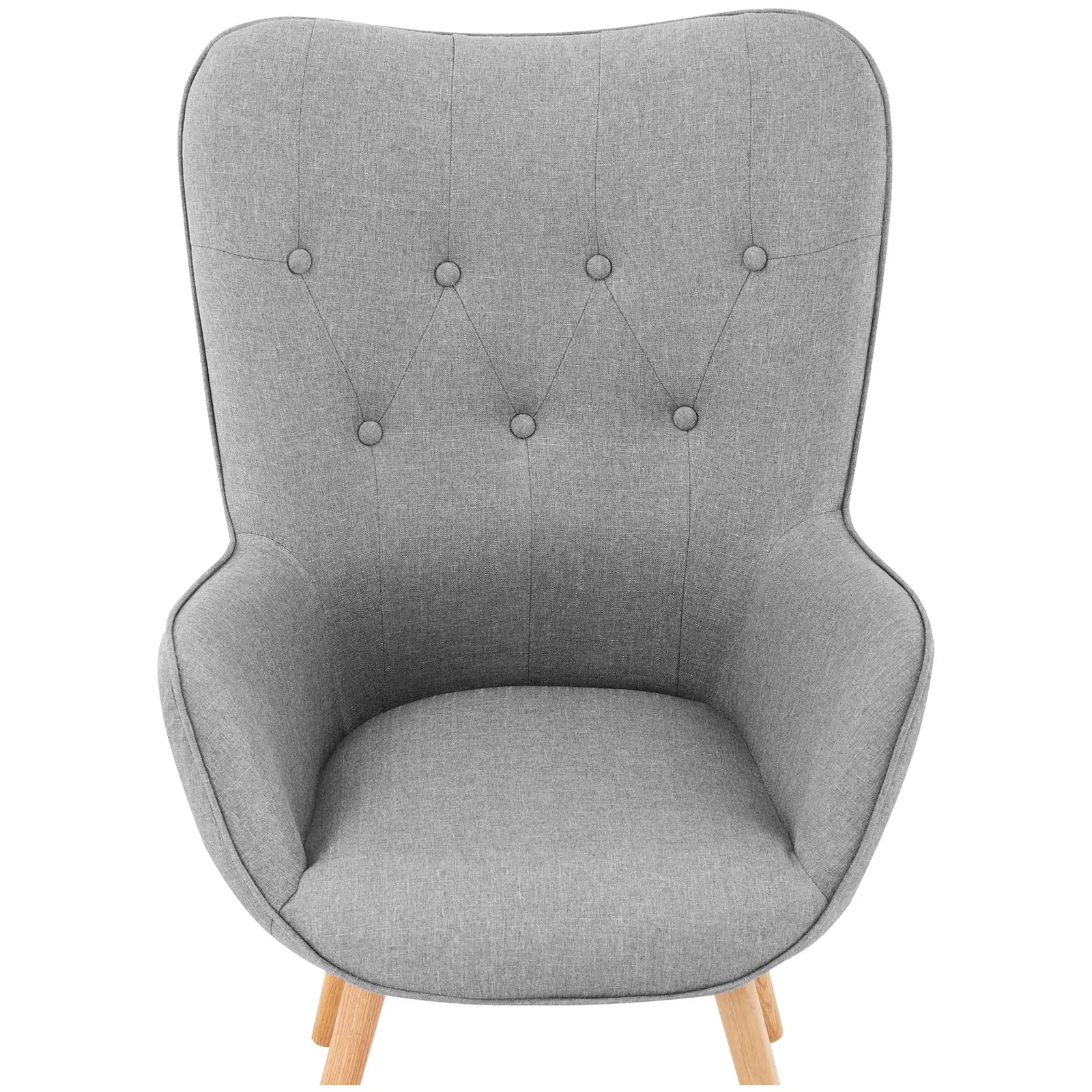 Stolica s jastucima - do 160 kg - sjedalo 43 x 49 cm - siva (Potpora za leđa: Da)