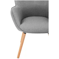 Lænestol - maks. 160 kg - sæde 43 x 49 cm - grå