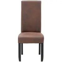 Occasion Chaise rembourrée - Lot de 2 - 180 kg max. - Surface d'assise de 44,5 x 44 cm - Coloris marron